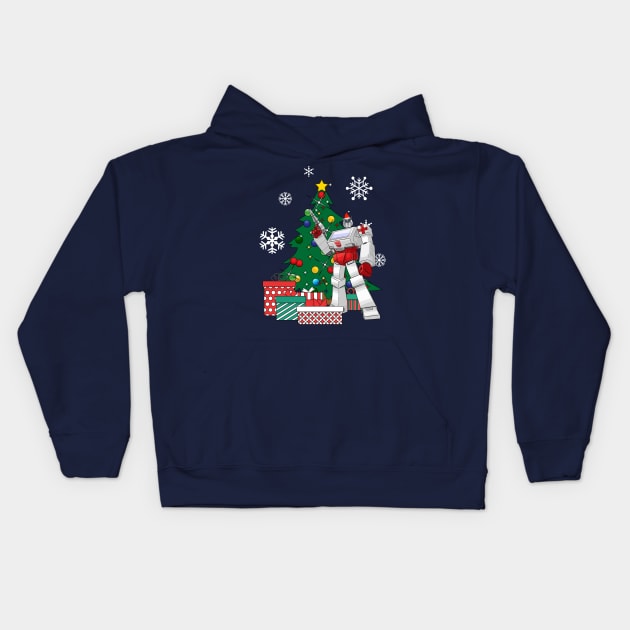 Ratchet Around The Christmas Tree Transformers Kids Hoodie by Nova5